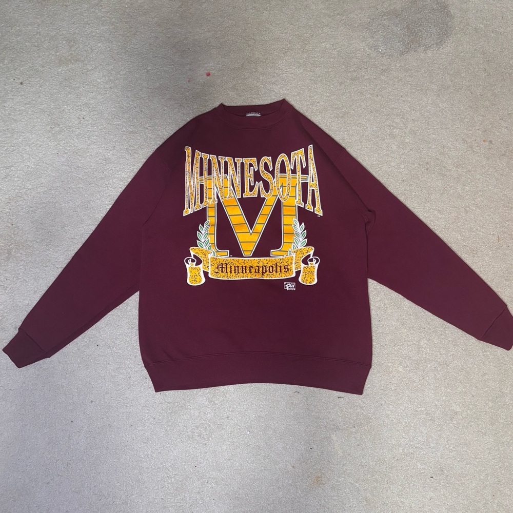 Vintage 90s University Of Minnesota Golden Gophers Crewneck Sweatshirt Size M